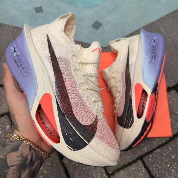 Nike ID Shoes - NIKE AIR ZOOM ALPHAFLY NEXT% 3 COCONUT MILK AMETHYST FD8315-101 SIZE 8 WOMEN